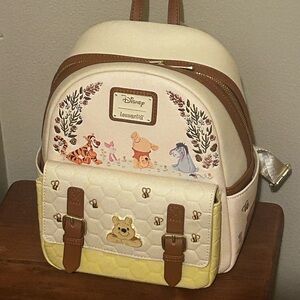 Loungefly Winnie the Pooh Backpack - Cream and Brown